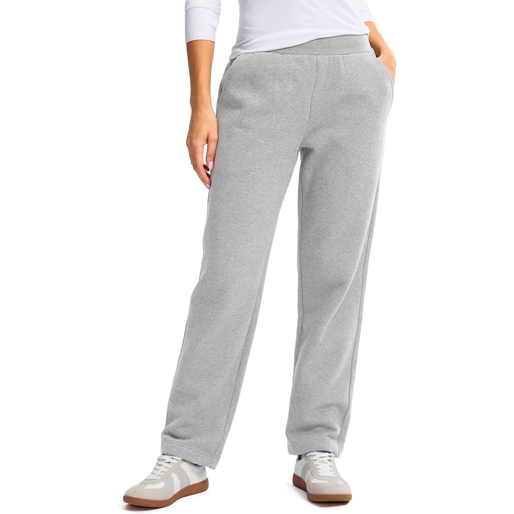 New Size Medium Straight Leg Fleece Lined Sweatpants with Pockets and Drawstring